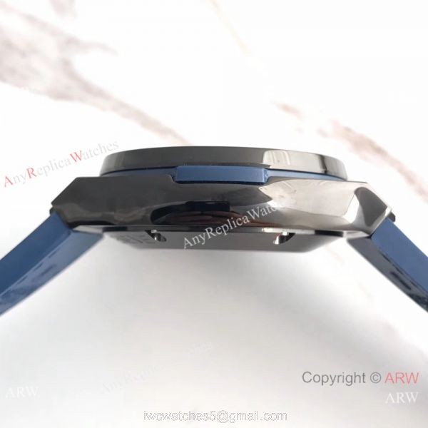 Swiss Replica Hublot Big Bang Classic Fusion 7750 Black Watch Blue Gummy Strap