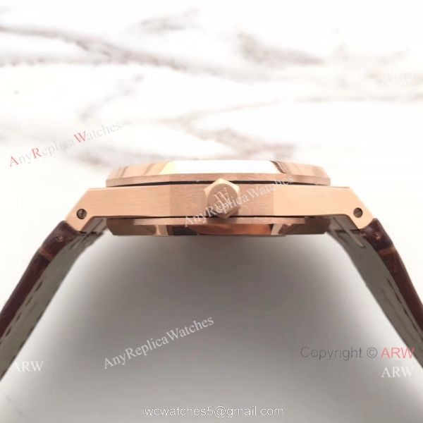 JH Factory Replica Audemars Piguet Jumbo Extra Thin Rose Gold Diamond AP Watch 39MM