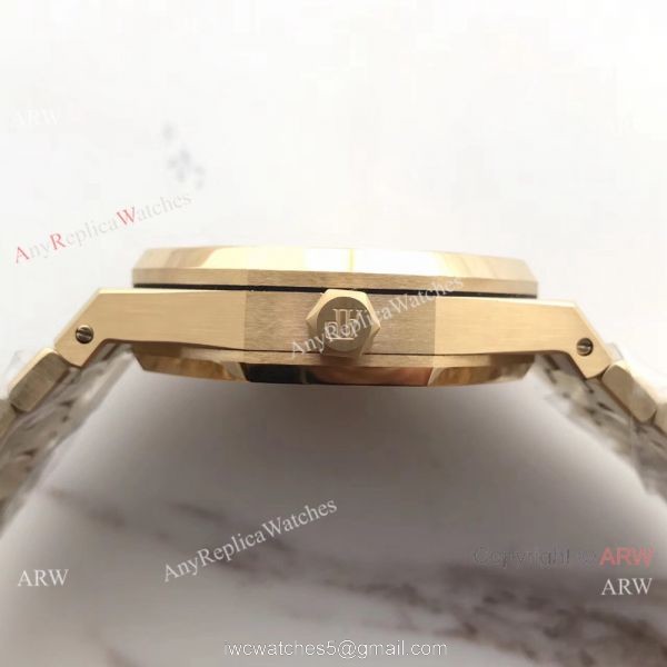 Audemars Piguet Royal Oak Yellow Gold Black Face 39mm Watch Buy Replica