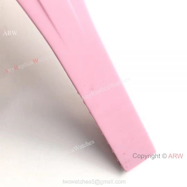 Copy Pink Face Pink Ceramic Bezel Pink Rolex Submariner Watch 40mm
