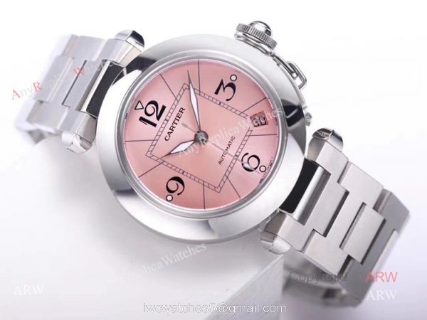 Faux Cartier Pasha 2020 Ladies Watches Cartier Pasha Automatic With Pink Dial