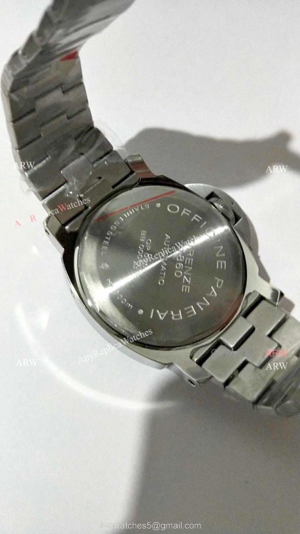 Officine Panerai Firenze PAM090 Power Reserve Watch / Panerai Luminor Steel Bracelet