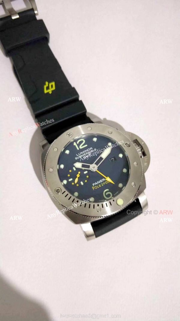 AAA Copy Panerai Luminor Submersible GMT PAM 719 Black Rubber Watch