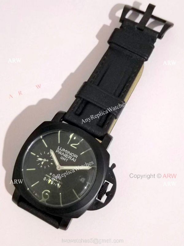 New Panerai PAM 233 Luminor GMT 8 Days Black Steel Case Watch