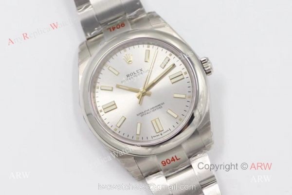 (EW) New Rolex Oyster Perpetual Silver Dial Men Watches 41mm 904L Swiss Replica