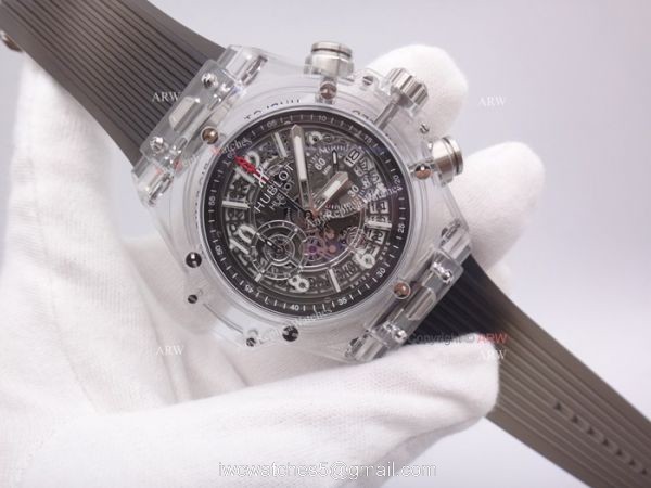 2018 Baselworld Hublot Big Bang Unico Sapphire Replica Watch Black Skeleton