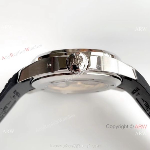 (GR) Swiss Copy Patek Philippe Aquanaut Travel Time SS Black Dial Watch 40mm