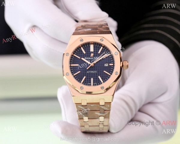 Solid Black Audemars Piguet Royal Oak Replica Watches 46mm