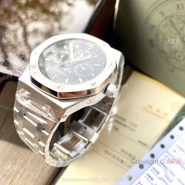 Audemars Piguet Royal Oak Perpetual Calendar Watches Stainless Steel Gray Dial