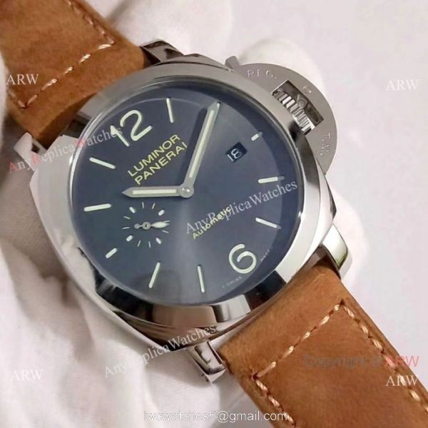 2019 New Panerai PAM 904 Luminor Due Watch Gray Rhodium Dial