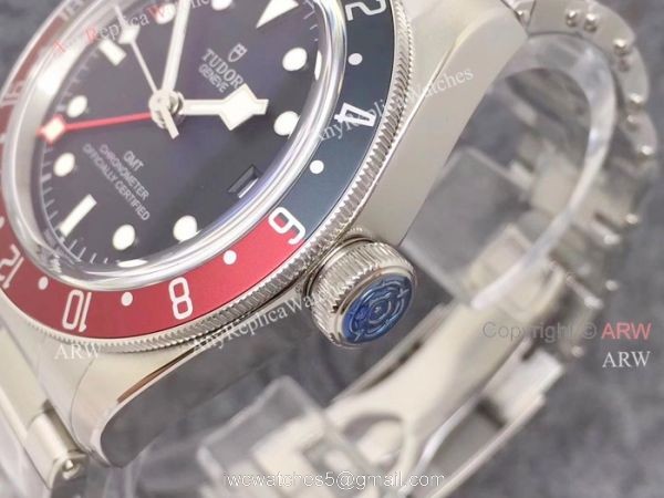 Replica Tudor Black Bay GMT Pepsi Watch For Sale Blue Red Bezel Black Dial