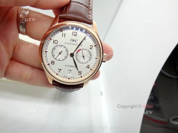 Iwc Schaffhausen Portugieser Chronograph Watch Fake IWC Rose Gold Men Watches