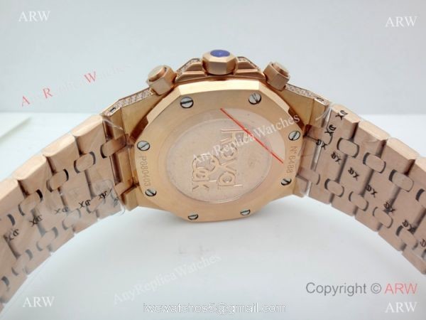 AAA Replica Audemars Piguet Royal Oak Rose Gold diamond Watches 41mm