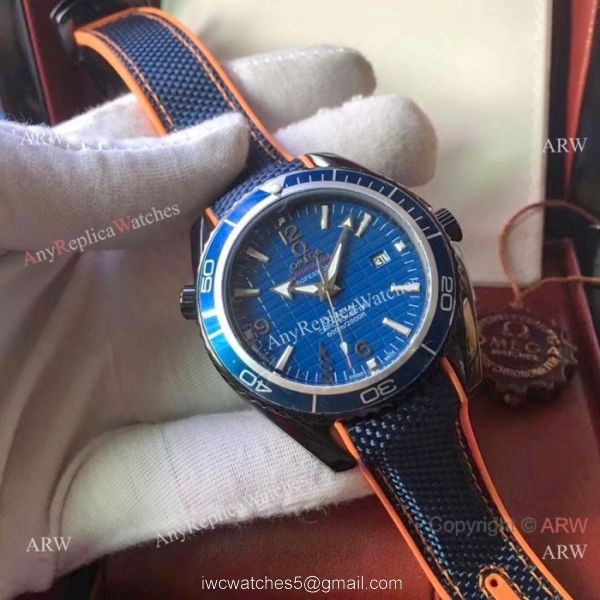 Omega Seamaster Planet Ocean Watch Blue Dial Blue Bezel Omega Clone Watch