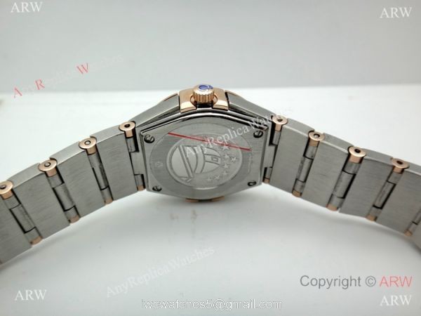 Omega Constellation Two Tone Rose Gold Sky Moon Dial Watch