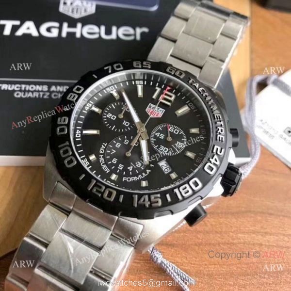 Swiss Grade TAG Heuer Formula 1 Watch Stainless Steel Black Bezel