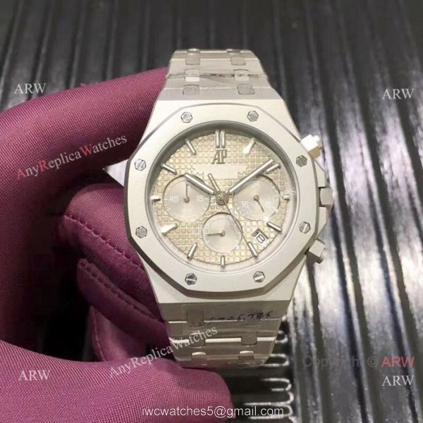 Audemars Piguet Royal Oak Sand Case White Dial Watches 44mm AP Watch