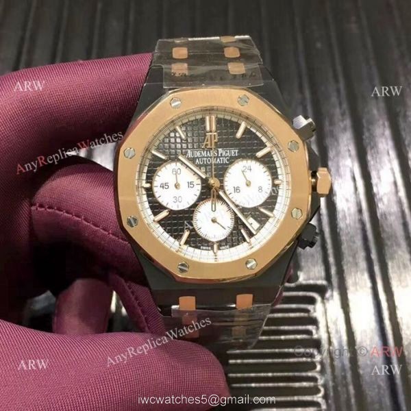 Copy Audemars Piguet Royal Oak 44mm Watches Two Tone Rose Gold