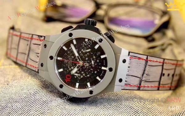 Best Quality Hublot Big Bang 10 Years Watch SS Black Chronograph Dial