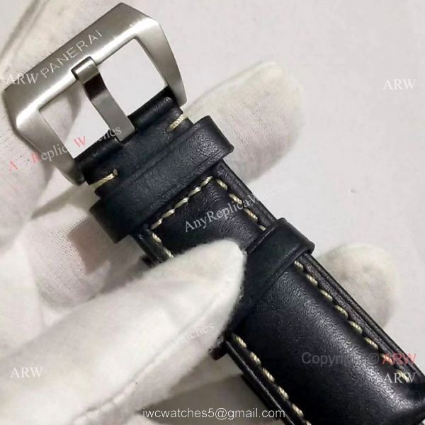 Panerai Luminor Marina Replica Watch SS Black Dial PAM 498
