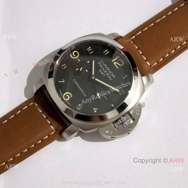Replica Luminor GMT Panerai SS Black Dial Watch PAM0441