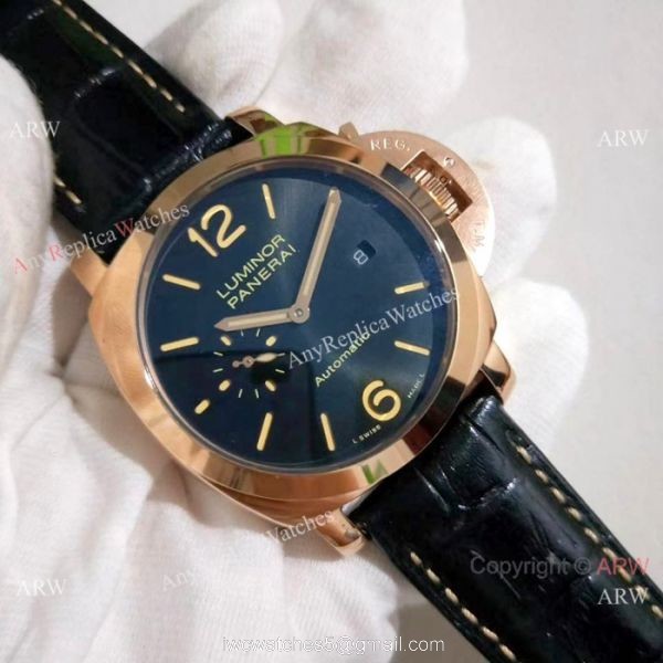 New Copy Panerai Luminor Due Rose Gold Gray Dial -PAM00908 Luminor Watches