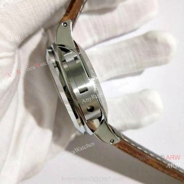Luminor Marina Panerai White Dial Brown Leather Strap Watch Pam1499