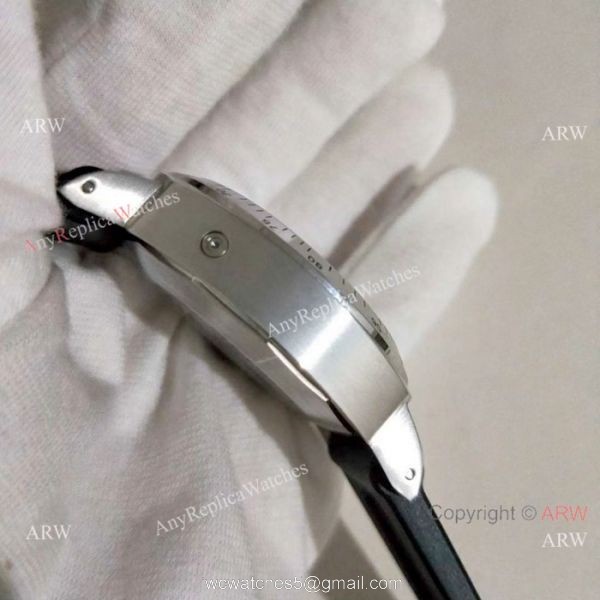 Copy Officine Panerai Firenze 1860 Quartz Watch SS Black Rubber Strap
