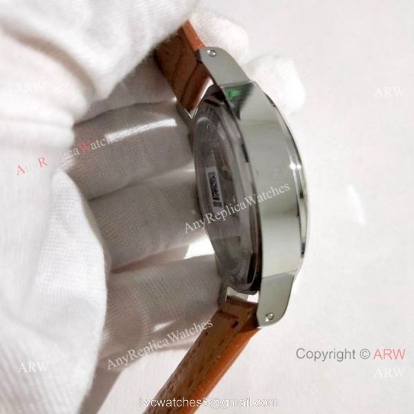 Fake Panerai Luminor Marina SS Brown Leather Strap Watch PAM 111