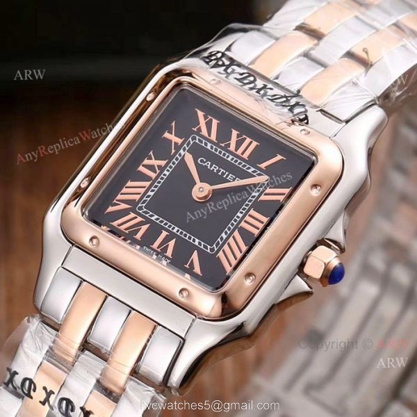 Fake Cartier Panthere Limited Edition Watches All Rose Gold Roman Dial