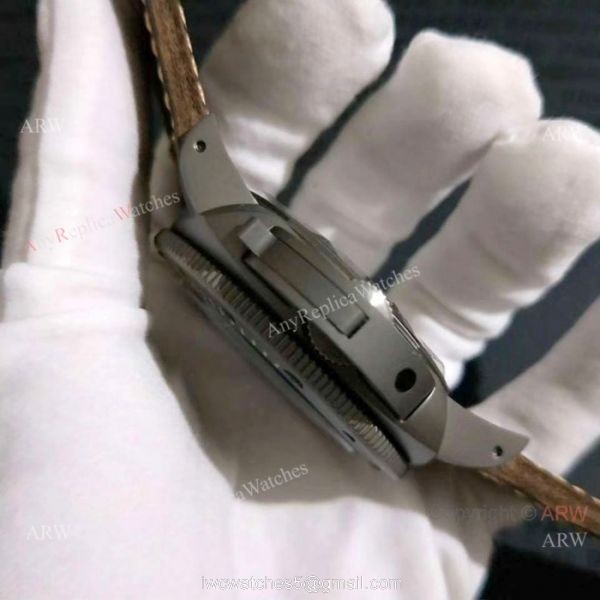 New Copy Panerai luminor submersible Brown Leather Bracelet Chocolate Case