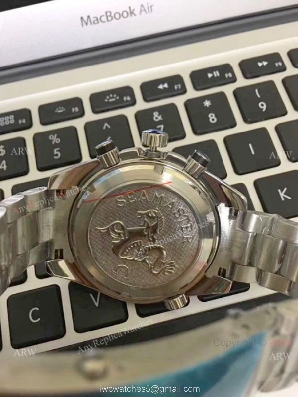 Omega Seamaster 600m Chronograph Watches SS Orange Unidirectional Bezel