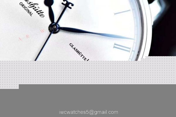 Swiss Replica Glashutte Senator Panorama Date Moon Phase Watch SS White Dial