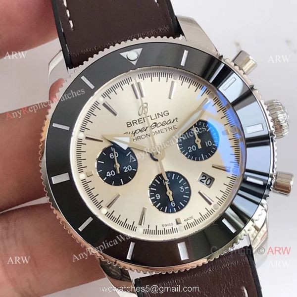 Replica Breitling Superocean Heritage II B01 Watch Stainless Steel Silver Dial