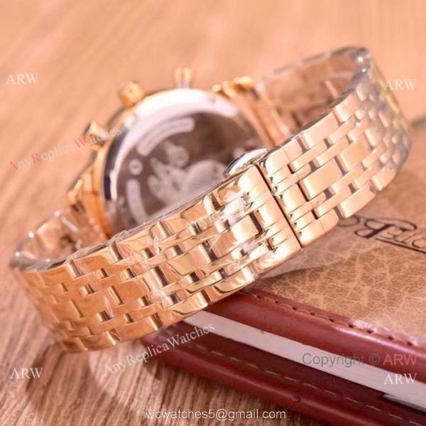 Best Quality Omega De Ville Fake Watches Yellow Gold Chronograph