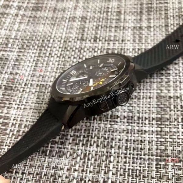 IWC Aquatimer Replica Watch All Black Chronograph Dial