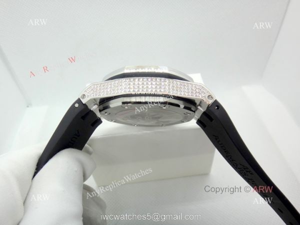 Best Copy Audemars Piguet Royal Oak Offshore Watch Full Diamond Gray Dial