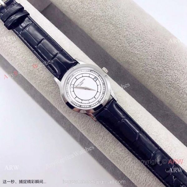 Copy Patek Philippe Calatrava SS Diamond bezel Watches Swiss Quartz