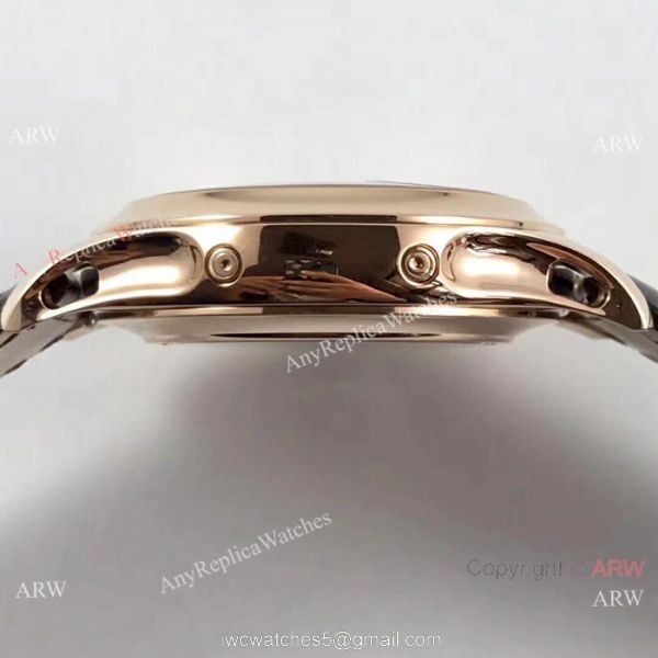 (KM)Swiss Patek Philippe 5205G Complications Annual Calendar Watch Brown Leather Strap