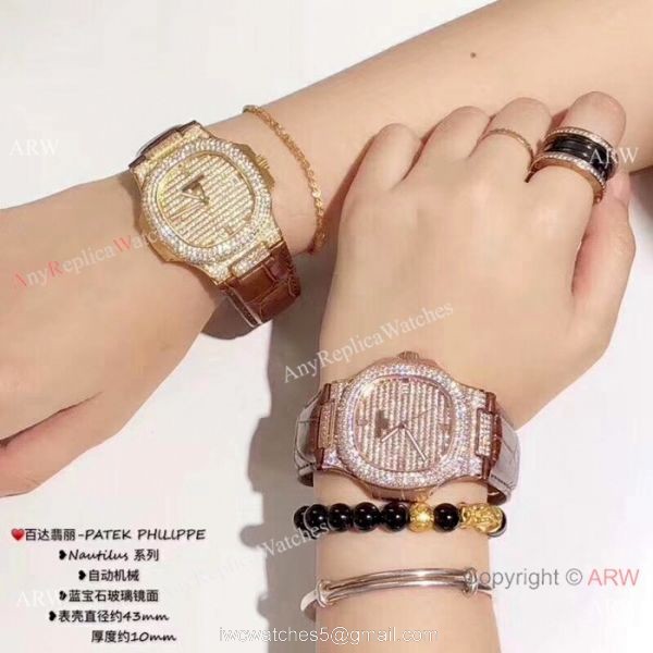 Copy Patek Philippe Nautilus Jumbo 5719 Watch Patek Philippe Iced Out watch