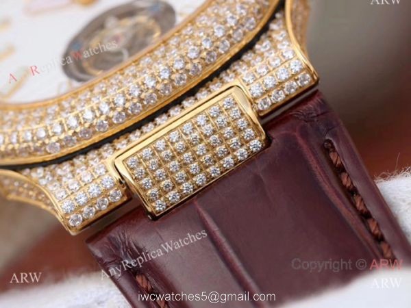 Swiss Copy Patek Philippe Nautilus Jumbo R8 Iced Out Full Diamond Watch