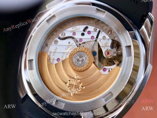 Swiss Replica Patek Philippe 5968A Aquanaut Watch SS Black Chronograph Dial