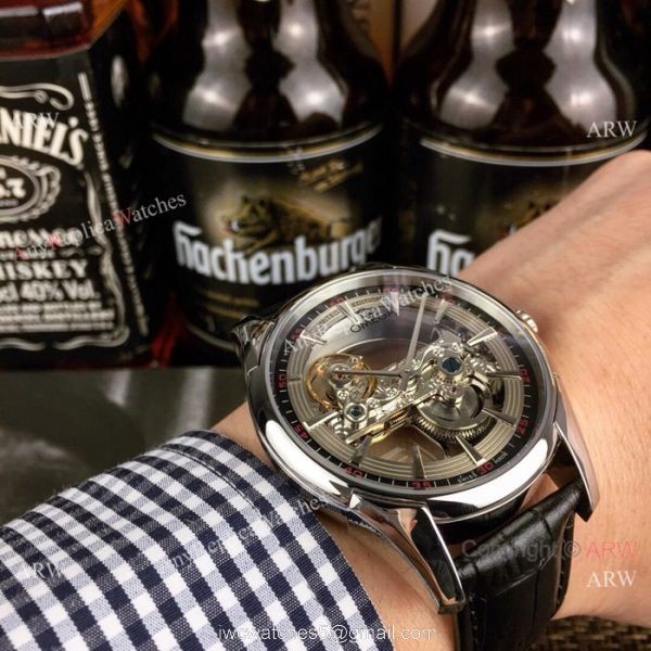 New Style Replica Omega Skeleton Watches Silver Case 42mm