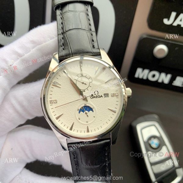 High Quality Omega Moon phase 43mm watch Gray Dial Fully Automatic Movement