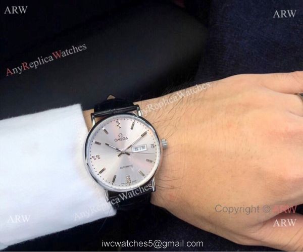 New Replica Omega Day Date Stainless Steel Silver Watch Automatic Movement