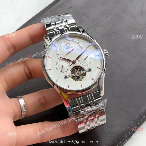 Best Quality Omega Tourbillon Rose Gold Watch Men Size