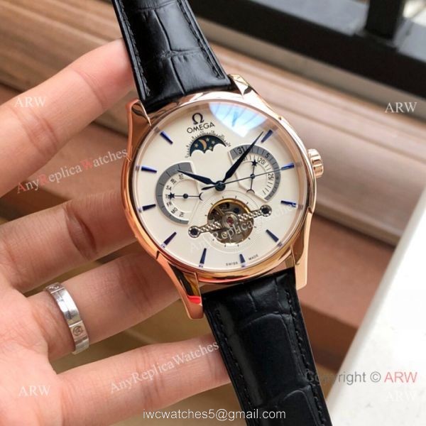 New replica Omega Complications Automatic Watches Rose Gold 43mm