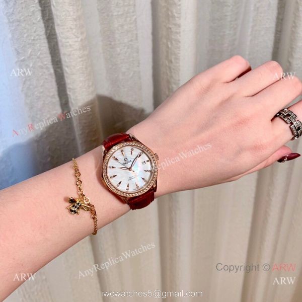 Omega DeVille Co-Axial Cscapement 34mm Watches Rose Gold Case