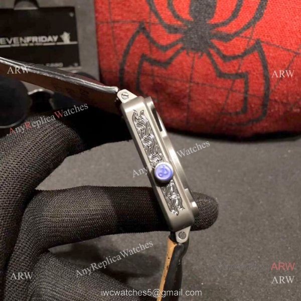 New Replica Bell Ross BR01 Burning Skull Tattoo Watch Quartz Movement