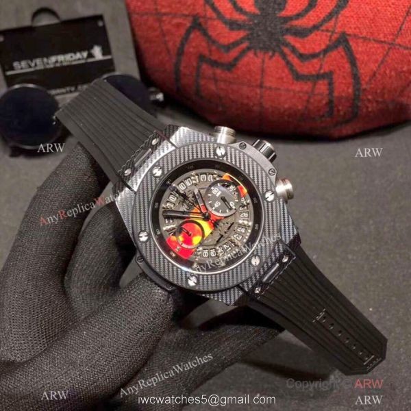 Hublot Geneve Big Bang Chronograph Watches Yellow Gummy Band